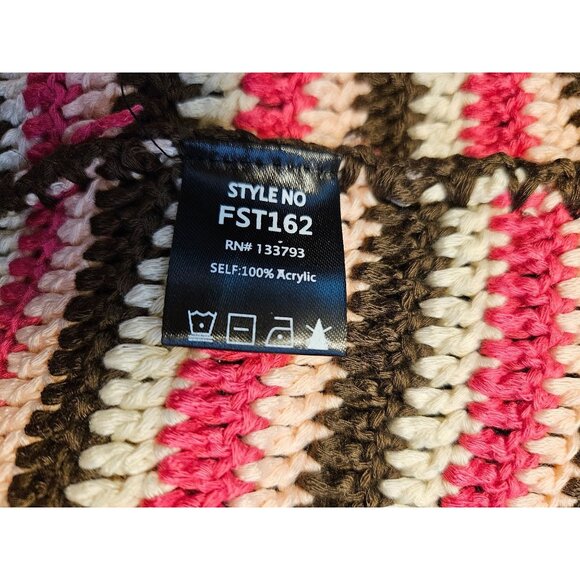 2/$35 POL Crochet Striped V-Neck Babydoll Cropped Boho Hippie Girl Top Women S - Picture 8 of 9